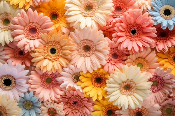 Colourful gebera flowers